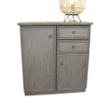 Meuble Delos 87x39 : 2 Portes et 2 Tiroirs Gris