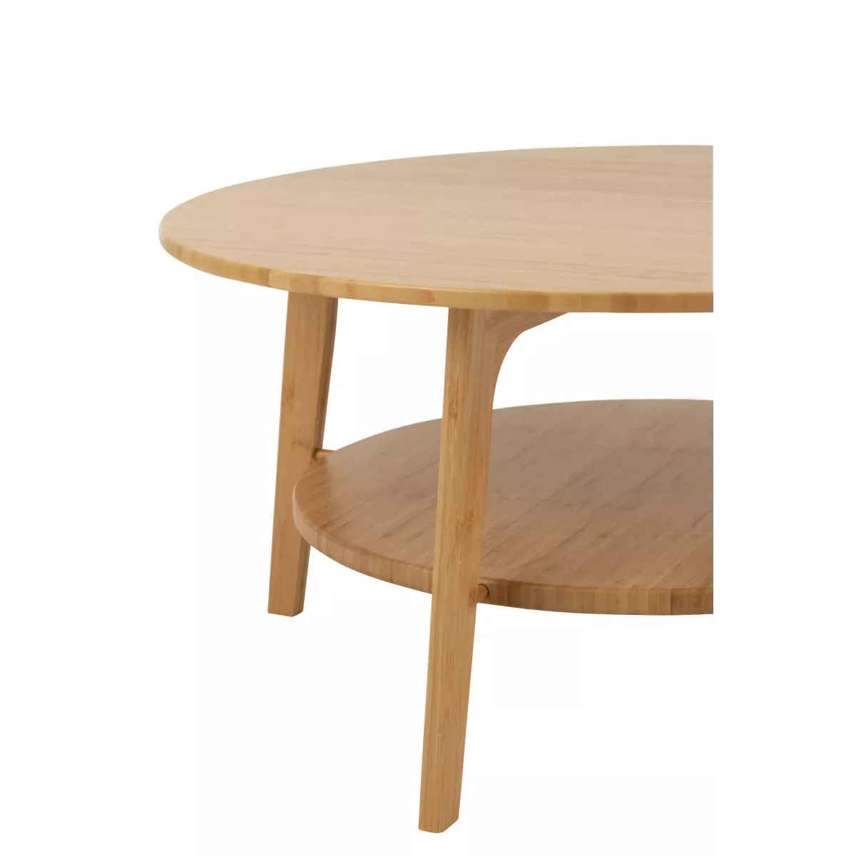Table basse Ronde Live Bambou/Rotin 80x80cm