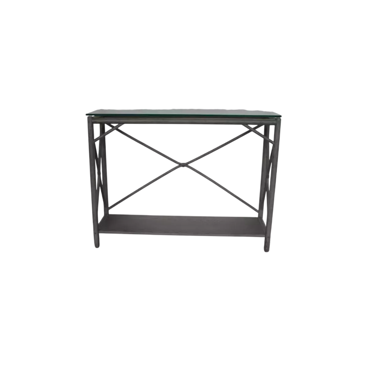 Console Bandar Vitrée Gris