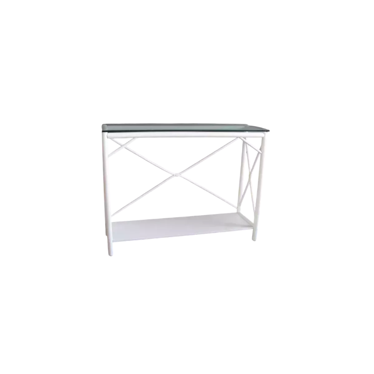 Console Bandar Vitrée Blanche