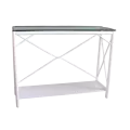 Console Bandar Vitrée Blanche