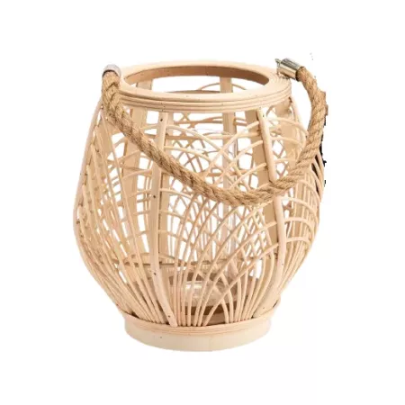 lanterne ROTIN naturel tressage fin