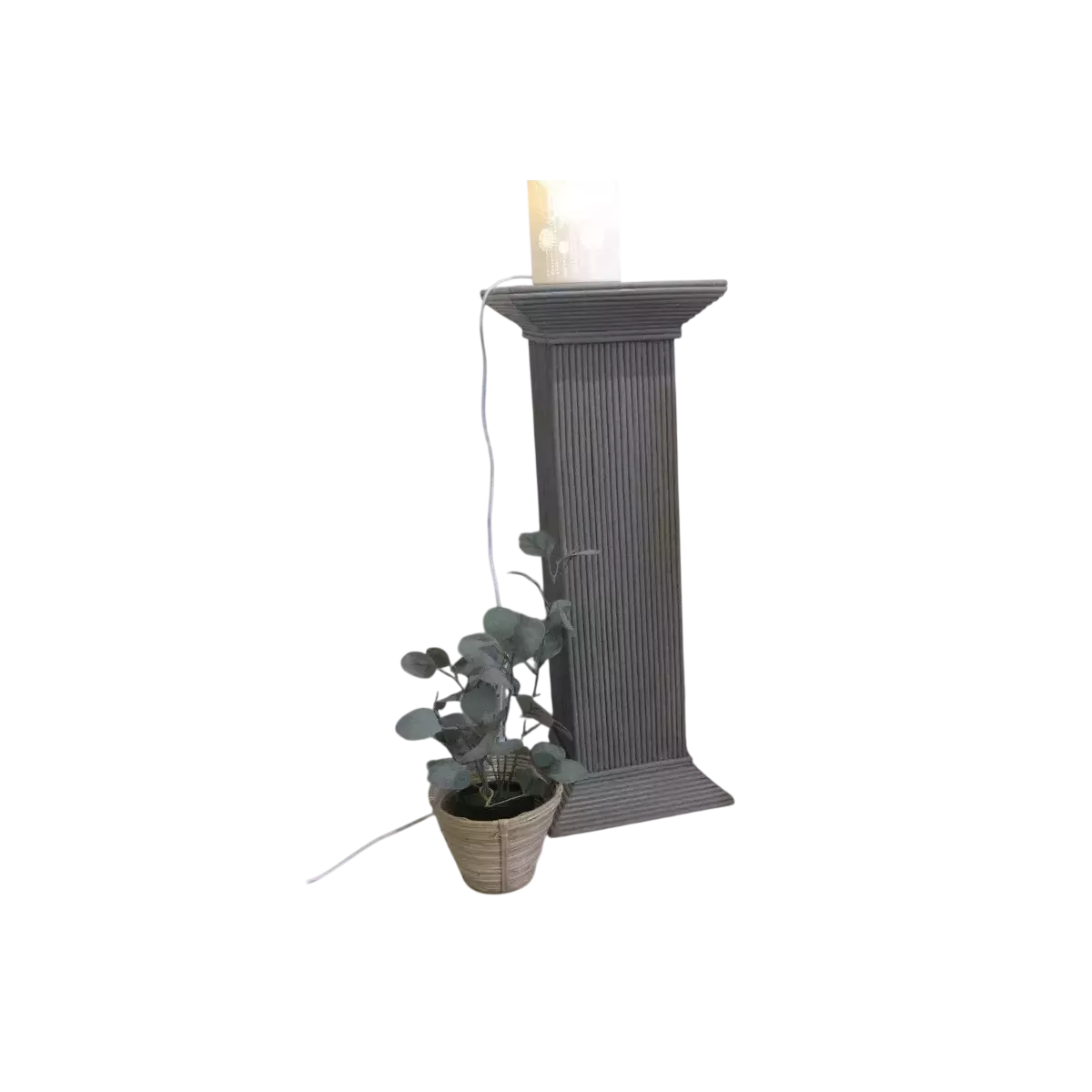 Colonne Grecque en Rotin H.67 cm Taupe