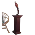 Colonne Grecque en Rotin H.67 cm Prune