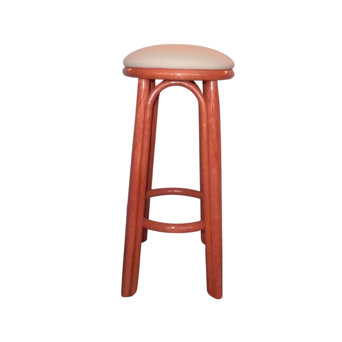 Tabouret de Bar Rotin Rome Rojo
