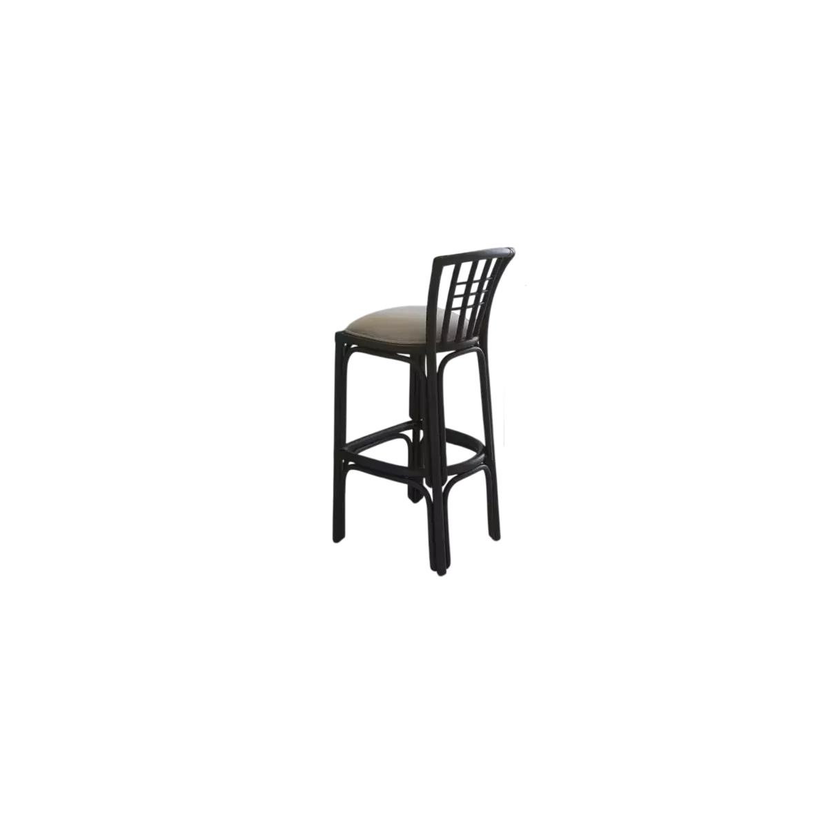Tabouret de Bar Kubiki Rotin Noir