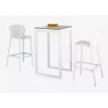 Tabouret de Bar  Malta en Résine Blanche