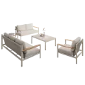 Salon Patmos Aluminium, Corde, Teck