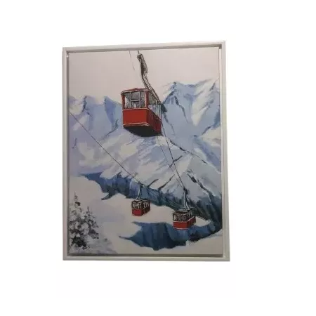 tableau Télécabines Rouge