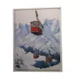 Tableau Télécabines Rouge 60x80