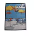 Tableau Parasols  Jaunes