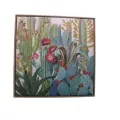 Tableau Cactus 85x85 bois