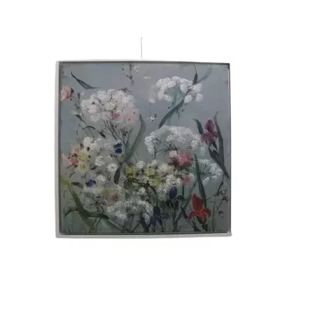 tableau Fleurs d'aneth et iris et fleus des champs 70x70 cm