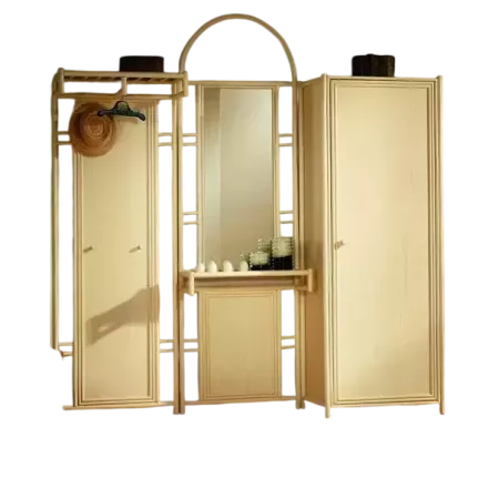 VESTIAIRE ENTRE EN ROTIN