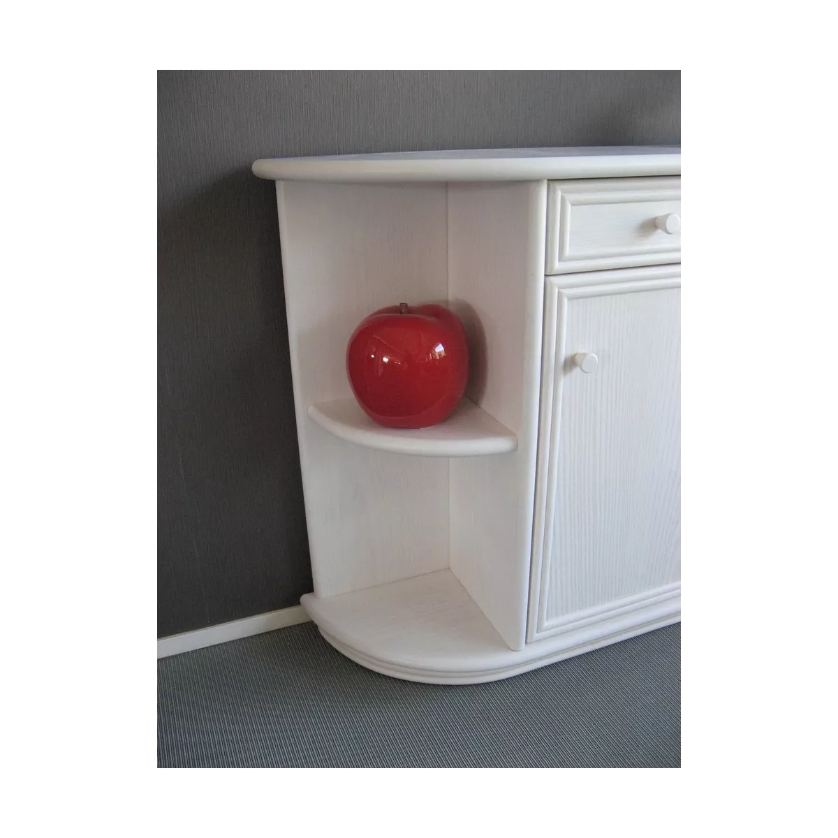Console demi-lune Blanche