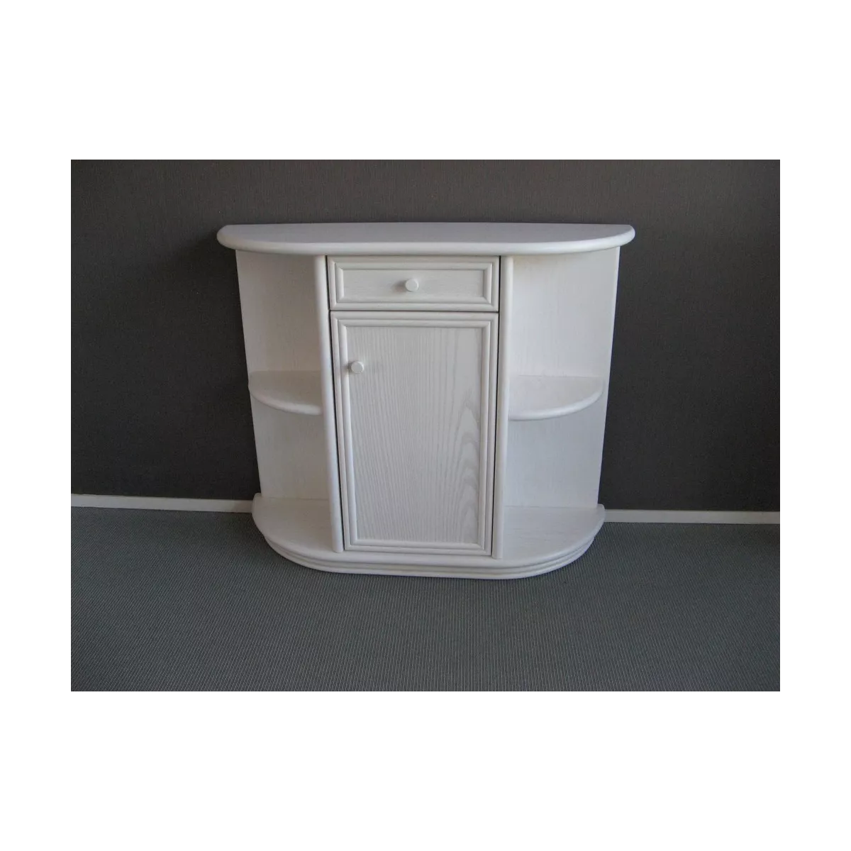 Console demi-lune Blanche