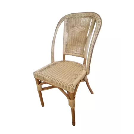 chaise en rotin + résine naturelle guinguette
