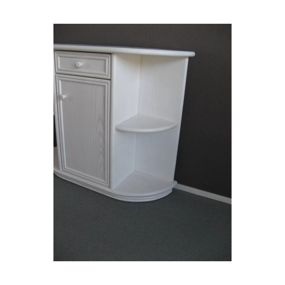 Console demi-lune Blanche