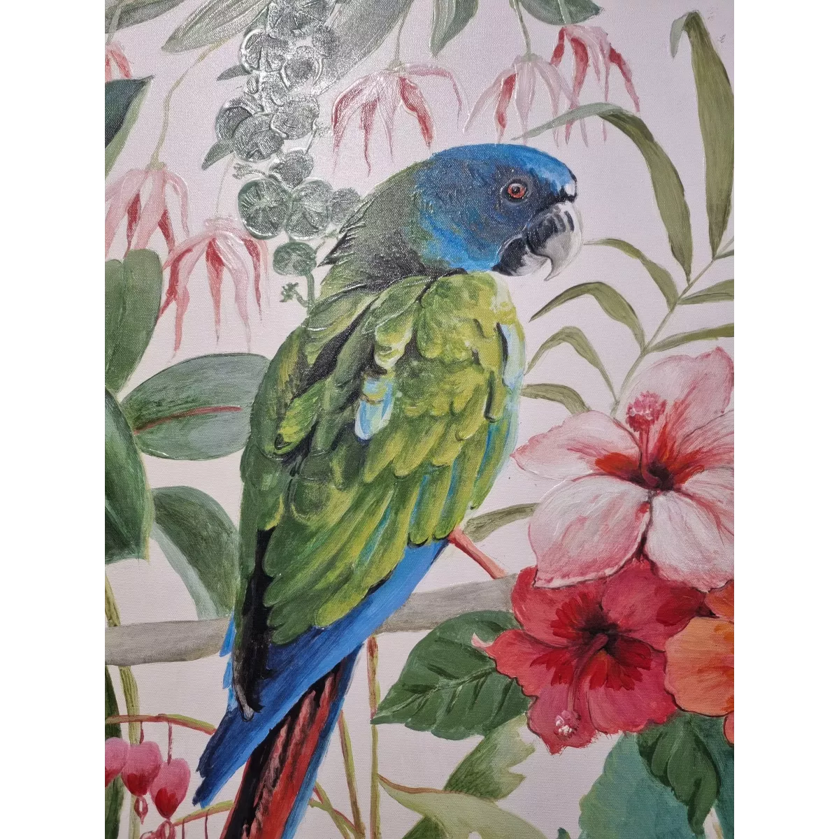 Tableau Perroquets 70x70