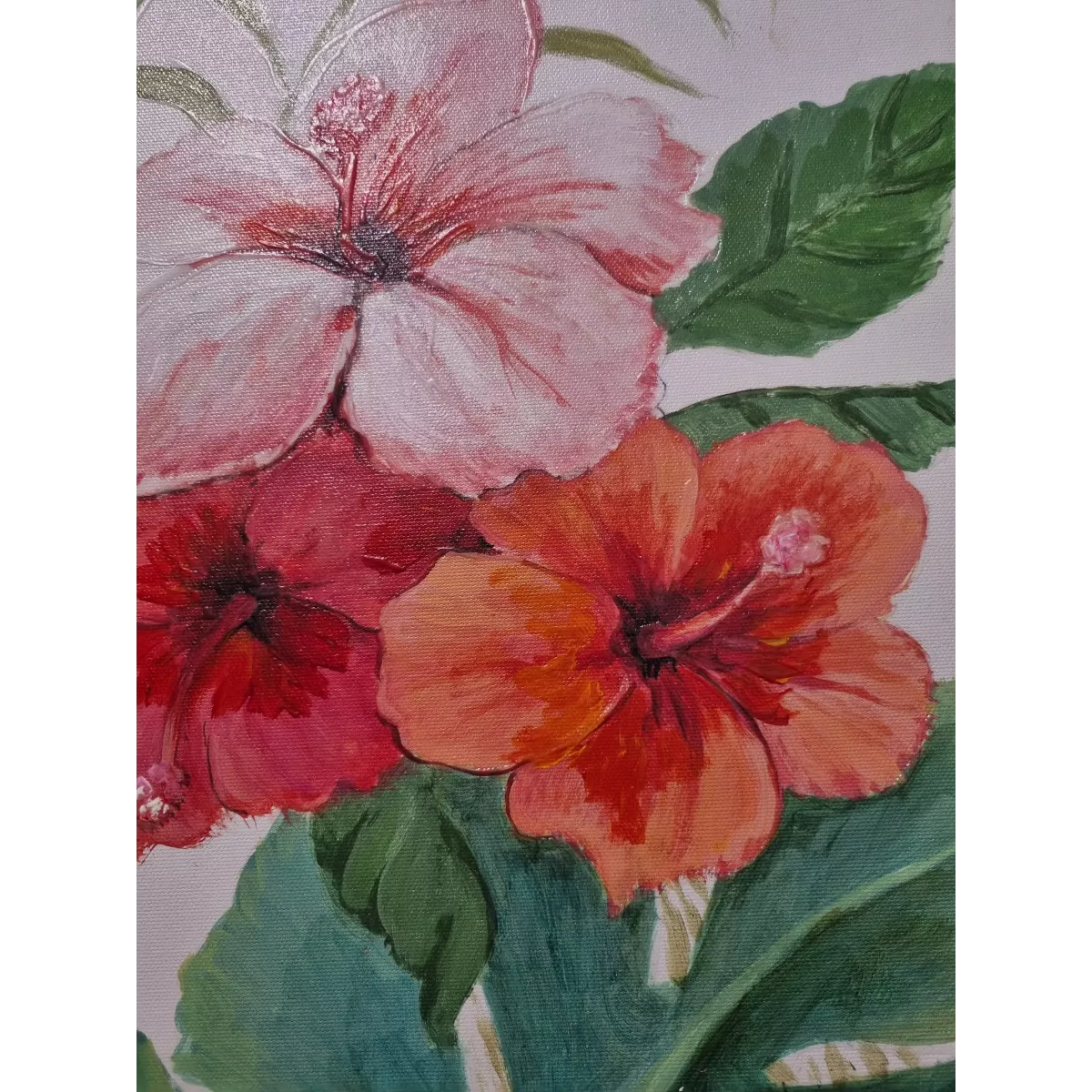 Tableau Perroquets 70x70