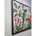 Tableau Perroquets 70x70