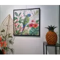 Tableau Perroquets 70x70