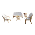Salon de Jeux Natural Vintage : canapé 3 places + 2 fauteuils