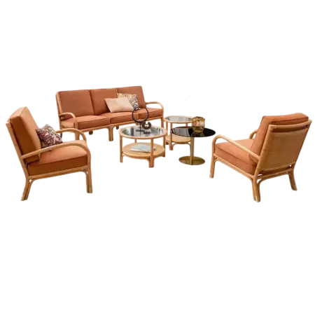SALON EN ROTIN