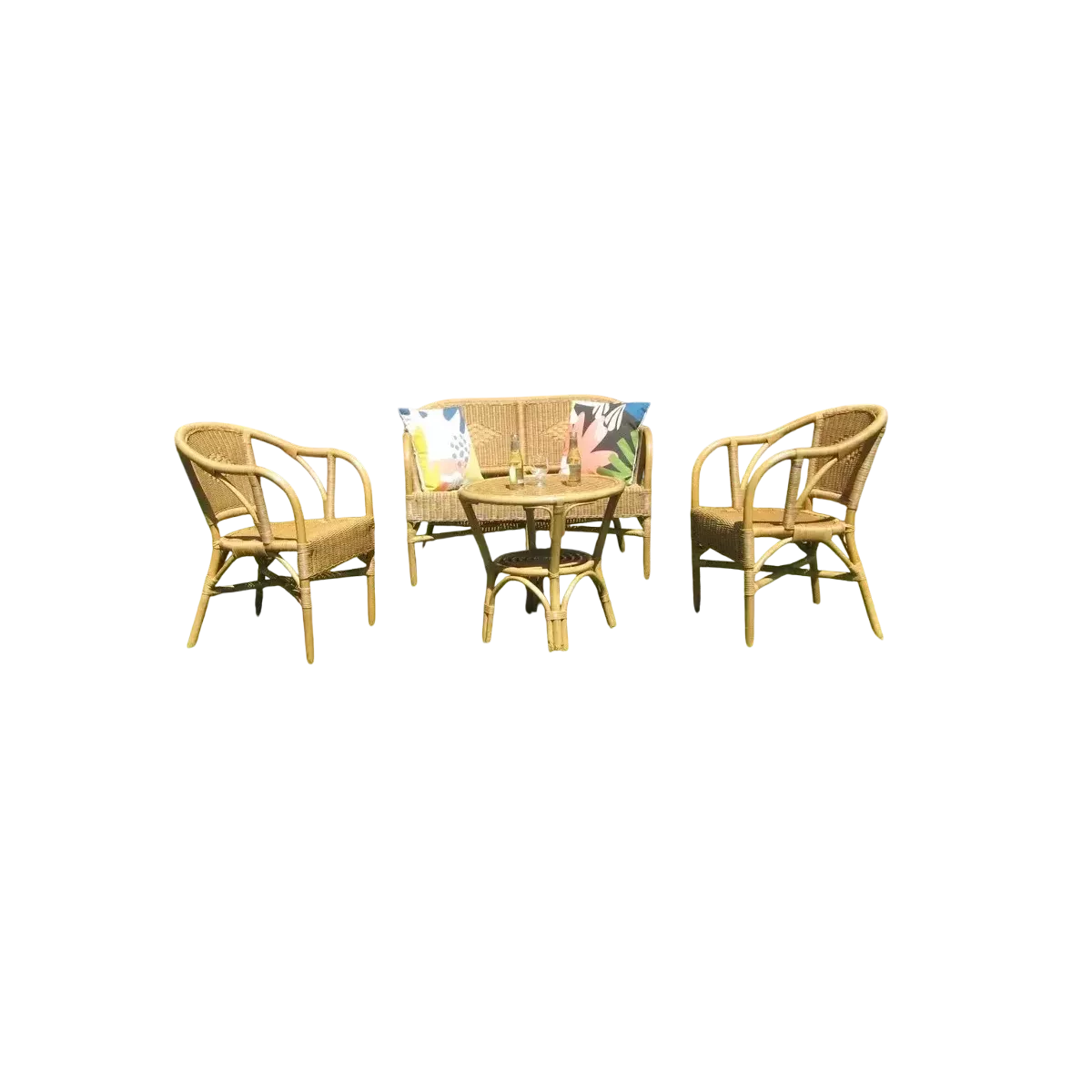 Salon Tunis Canapé + 2 fauteuils Noisette