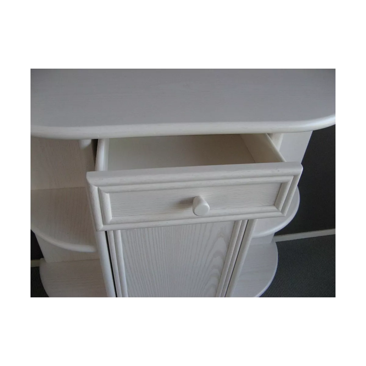 Console demi-lune Blanche