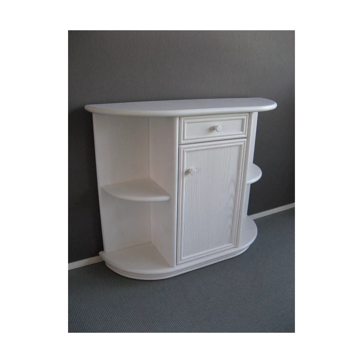 Console demi-lune Blanche