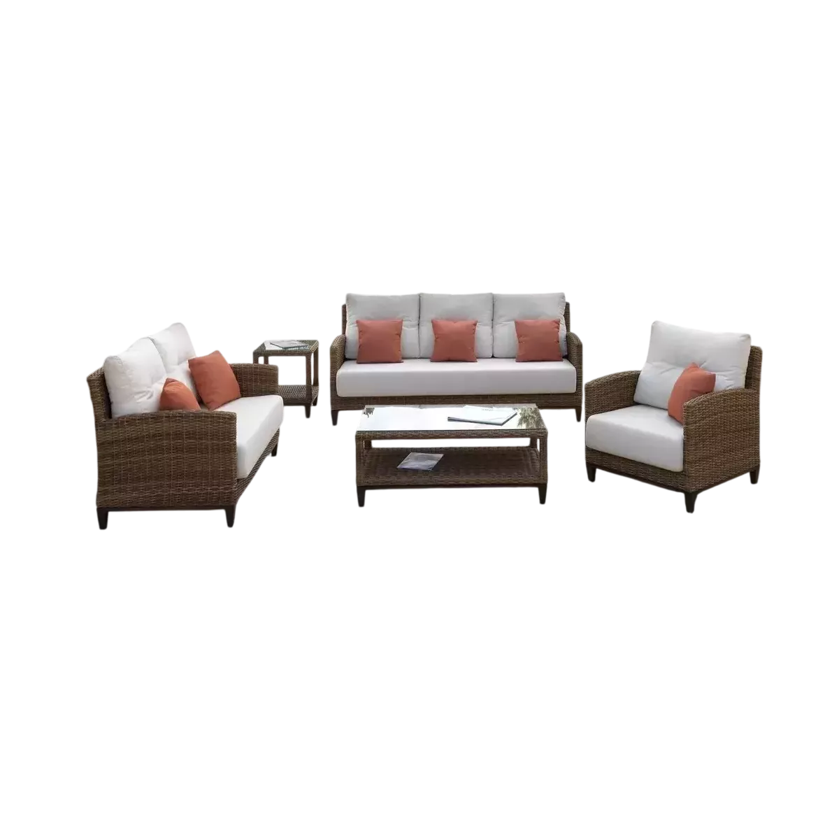 Salon Agadir : canapé 3p + 2 fauteuils