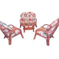 Salon Sydney Rouge Canapé 2P + 2 Fauteuils
