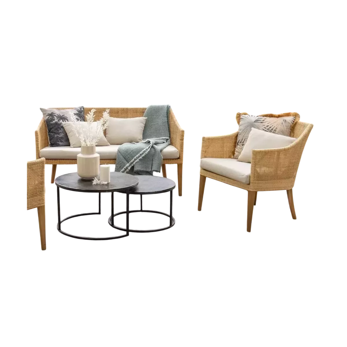 Salon Saigon en rotin