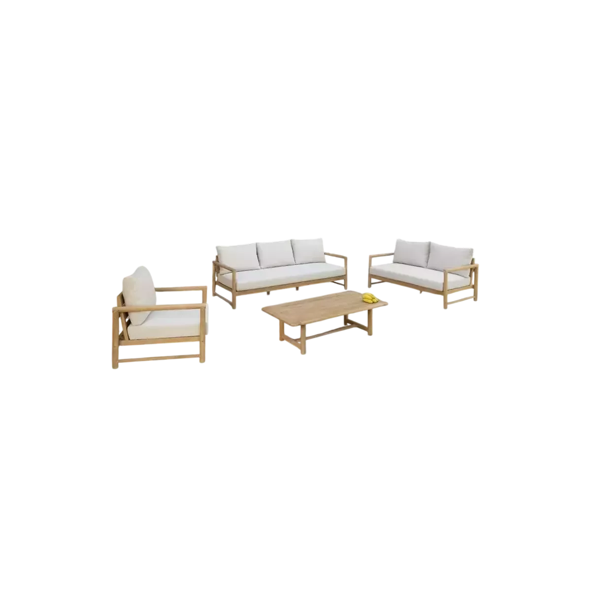 Salon Green Eucalyptus : Canapé 3 places + 2 Fauteuils