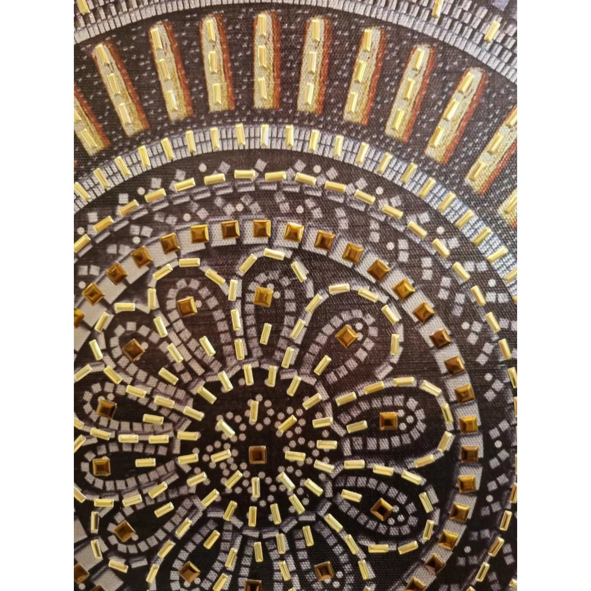 Tableau Quito sequins Noir 52x52