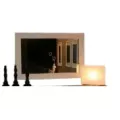 Miroir Rotin Bandar 118x78 Ivoire