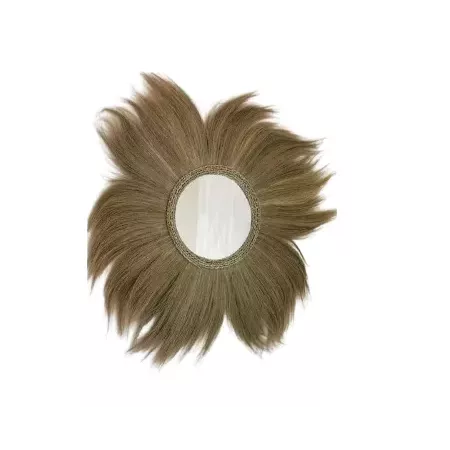 miroir rond palmier naturel