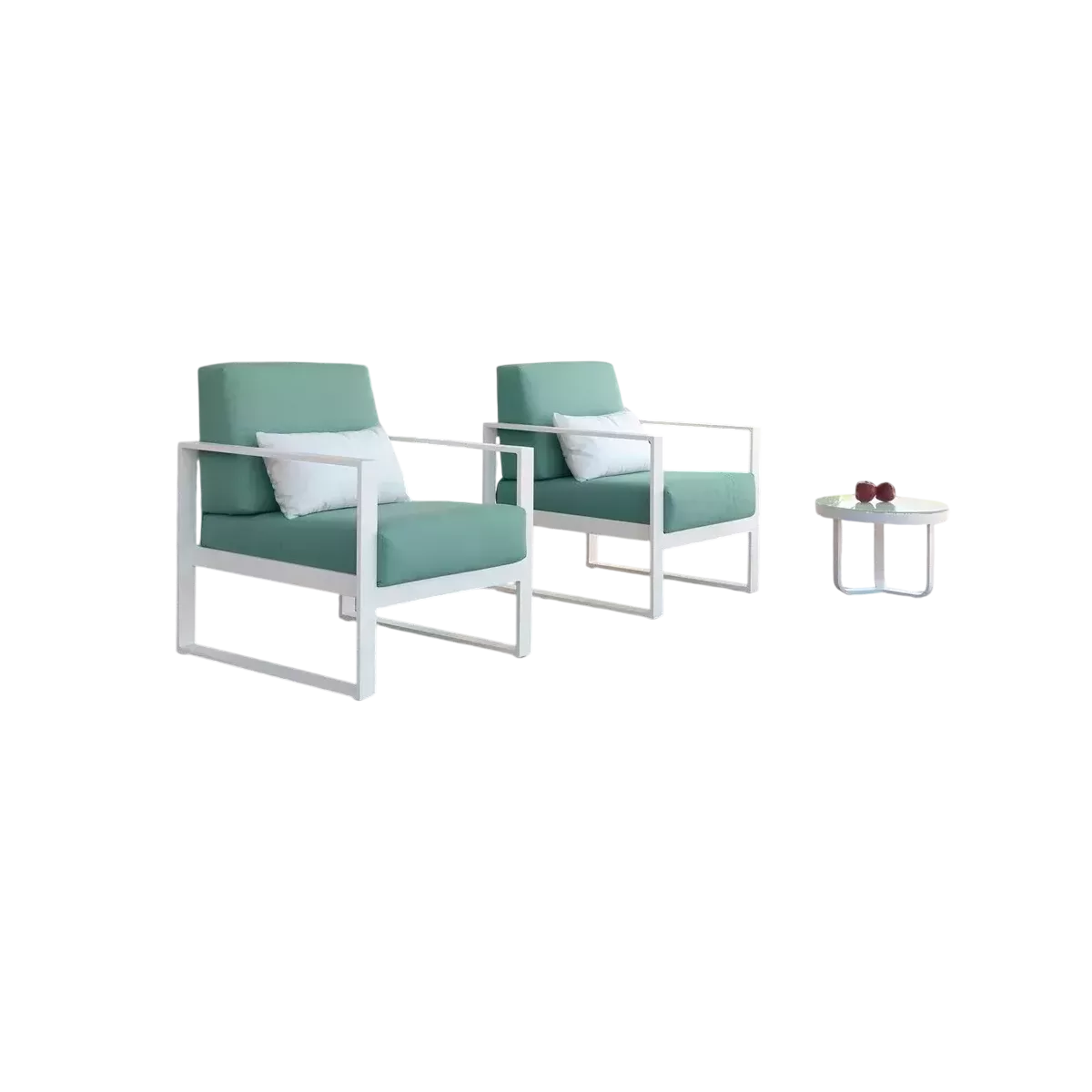 Ensemble 2 Fauteuils Nerja + Table basse Ronde Nerja