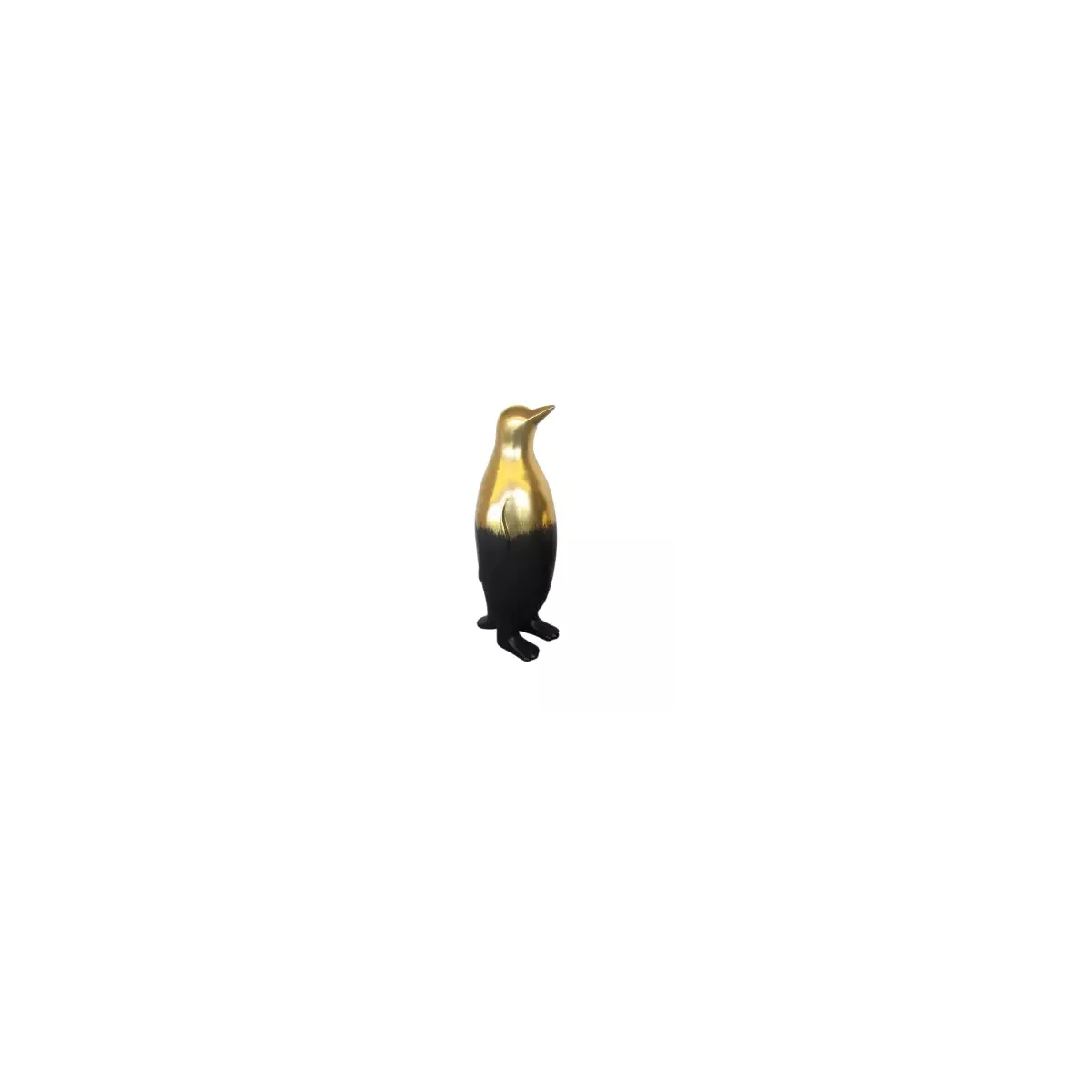 Statue Pingouin Noir et Or H.60cm