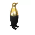 Statue Pingouin Noir et Or H.60cm