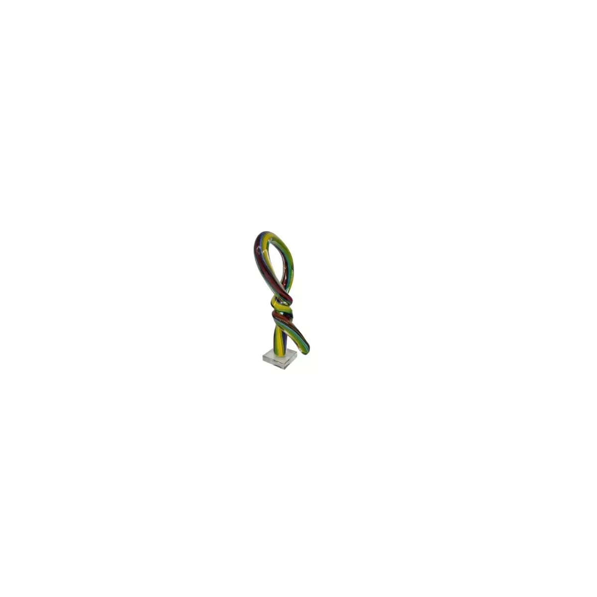 Sculpture Abstraite Noeud Pâte de verre h37
