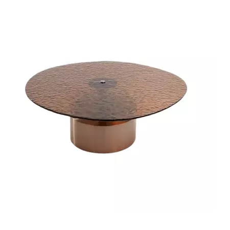 Table basse ronde verre