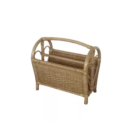 porte-revue rotin noisette