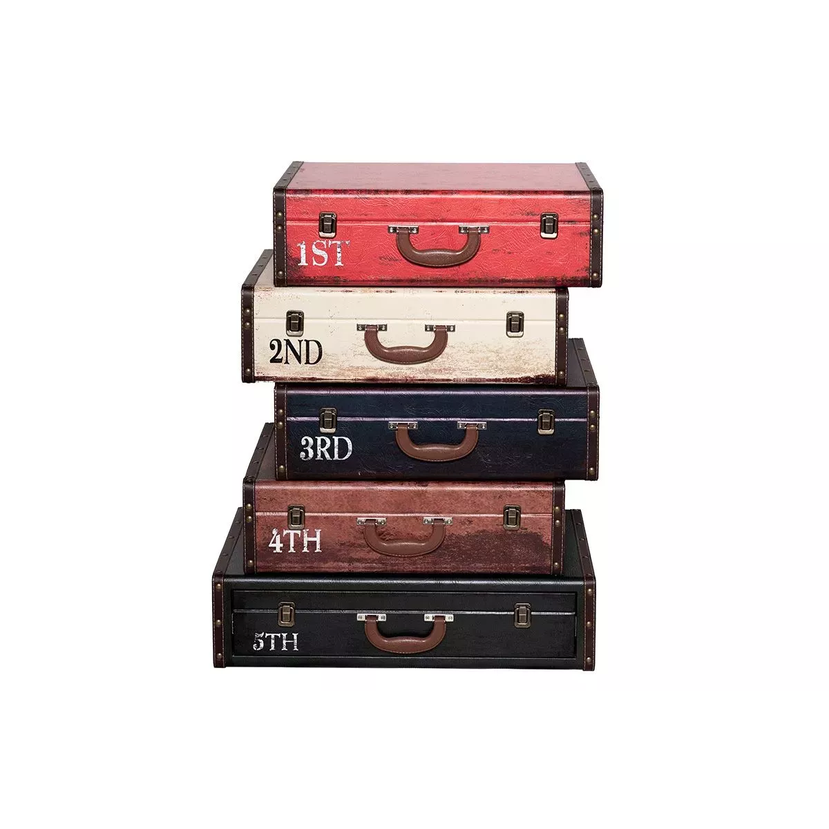 Meuble Valise 5 Tiroirs Décalés