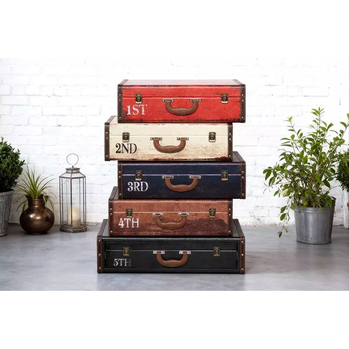 Meuble Valise 5 Tiroirs Décalés