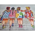 Tableau Femmes Ensemble 140x70