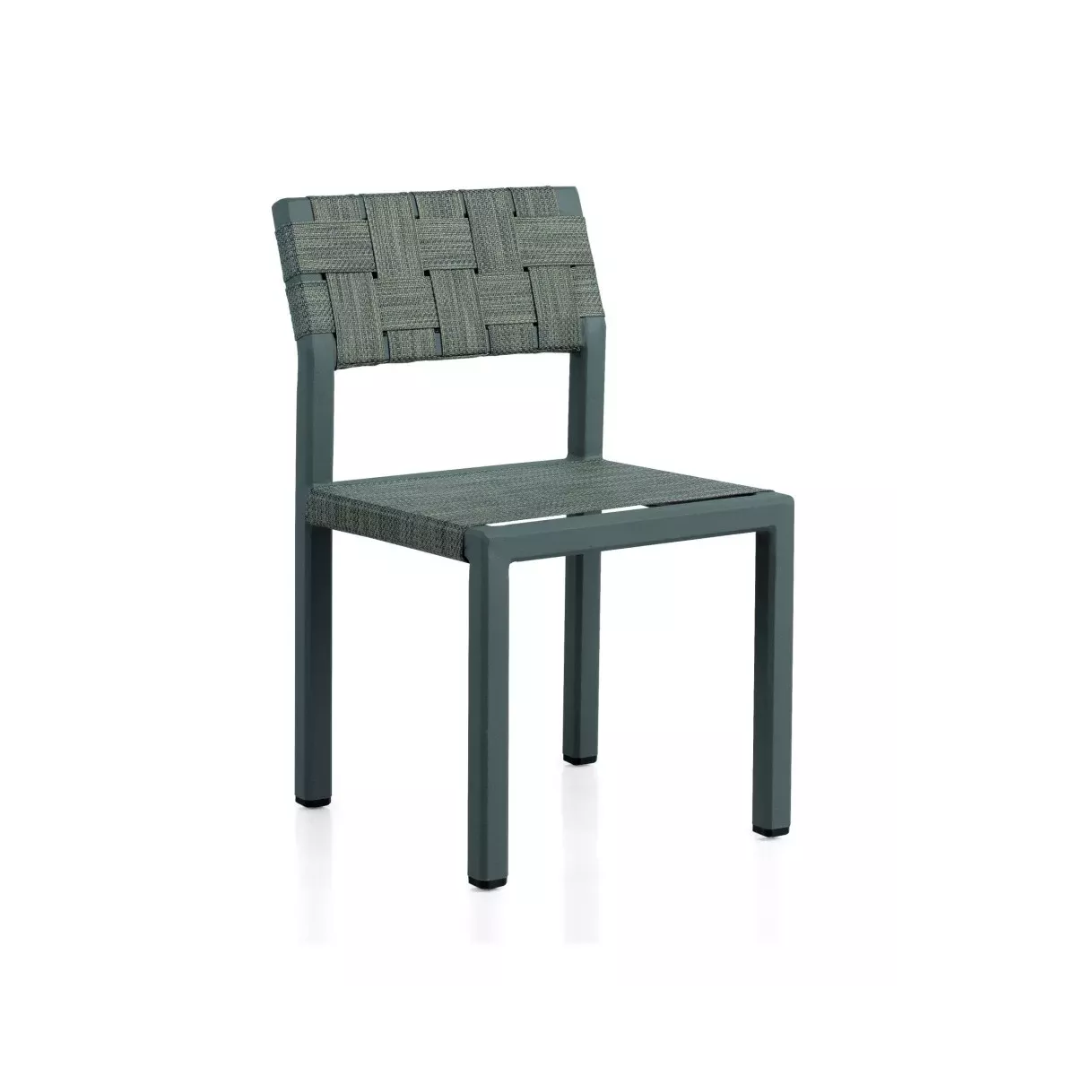 Chaise Cube Aluminium Gris