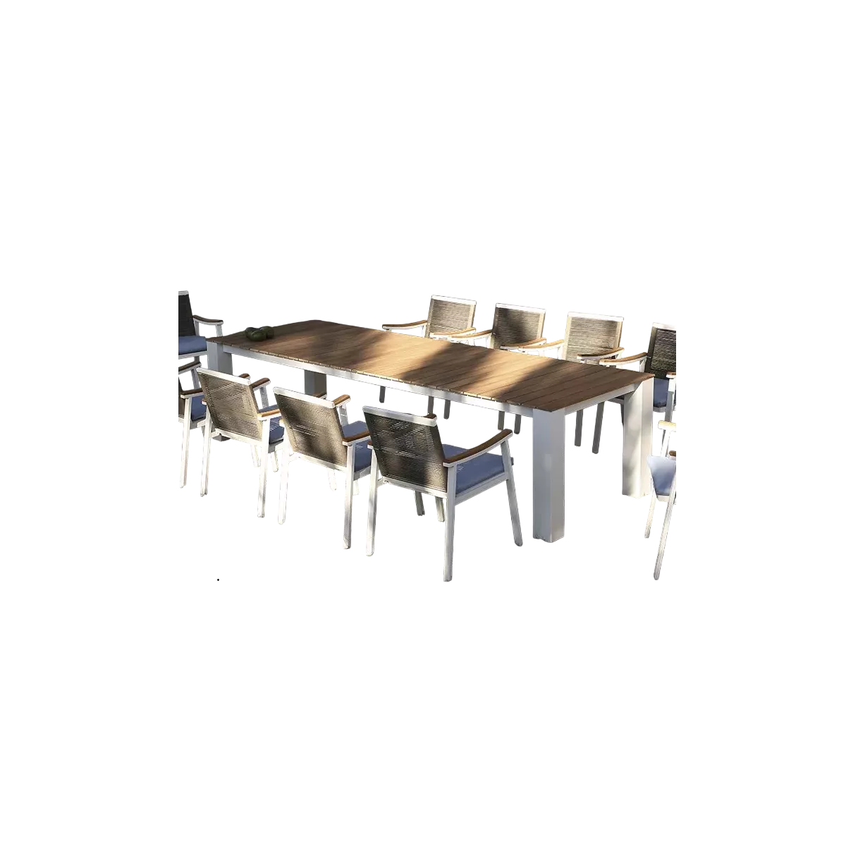 Table de repas Creta Alu et Teck Outdoor 250cm