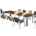 Table de repas Creta Alu et Teck Outdoor 250cm